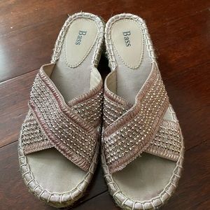 BASS Rose Gold Slide Sandals